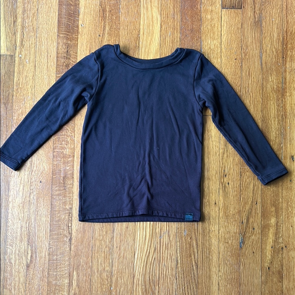 Black Long Sleeve Crew Neck Tee